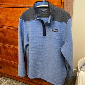 Vineyard Vines Blue Quarter Snap Pullover